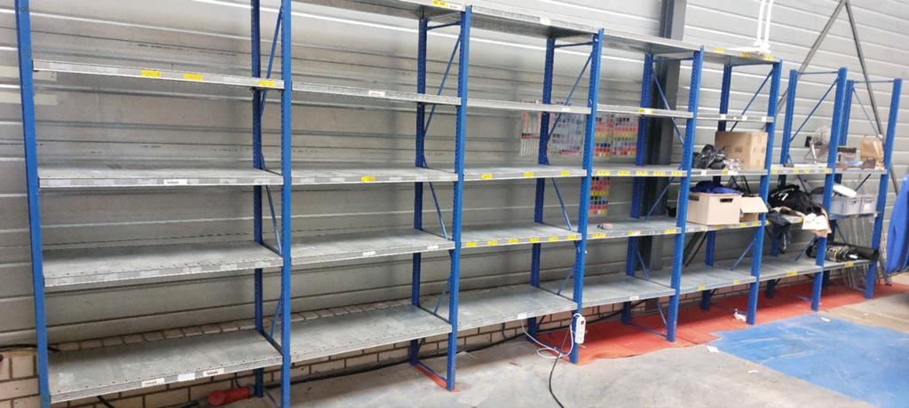 7 meter legbord stelling, Ophalen