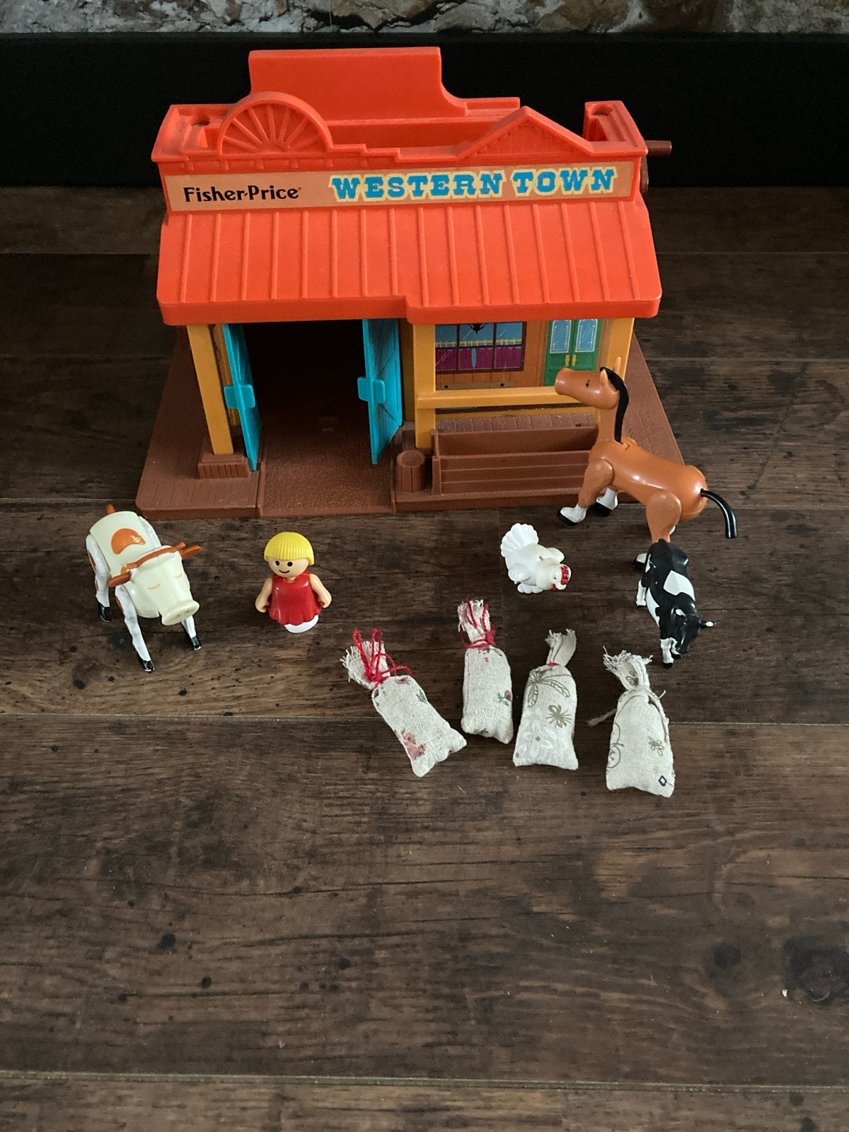 Fisher-Price Western Town Speelset met Figuren, Kinderen en Baby's, Ophalen of Verzenden, Gebruikt, Speelset
