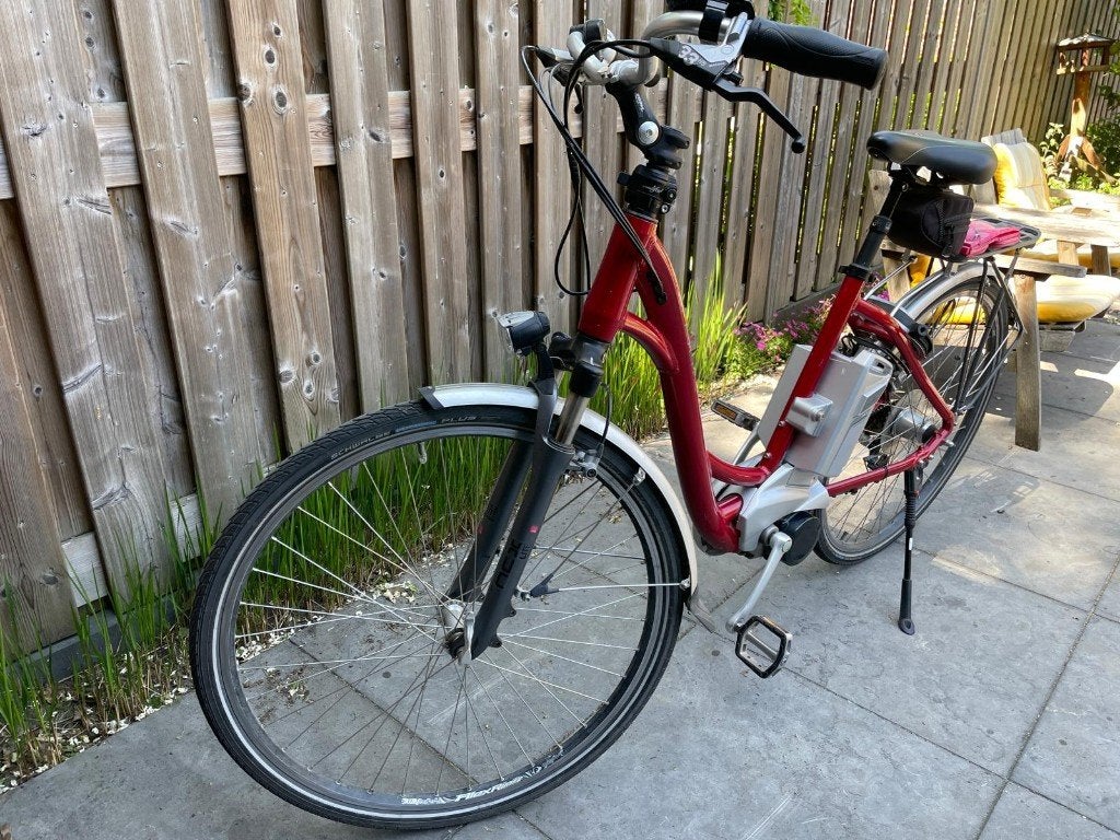 Te koop Elektrische Damesfiets Flyer T8HS rubin rot, Zo goed als nieuw, 51 tot 55 cm, 50 km per accu of meer, Ophalen