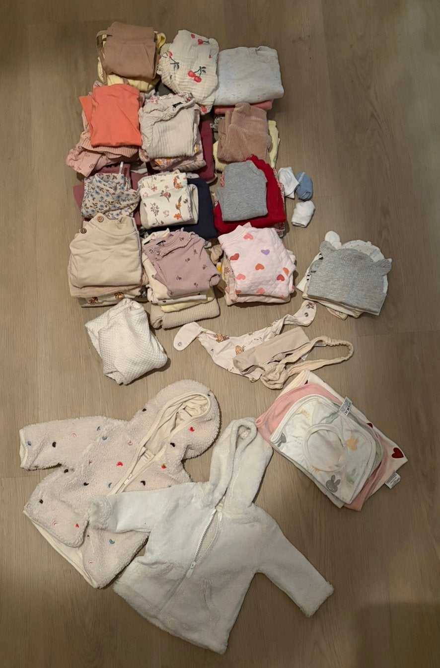 Baby kleding uitzet maat 50/56 meisje, Ophalen, Zo goed als nieuw, Meisje, Broekje
