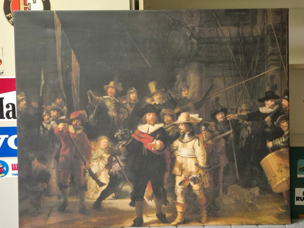 Schilderij Nachtwacht Rembrandt, Ophalen