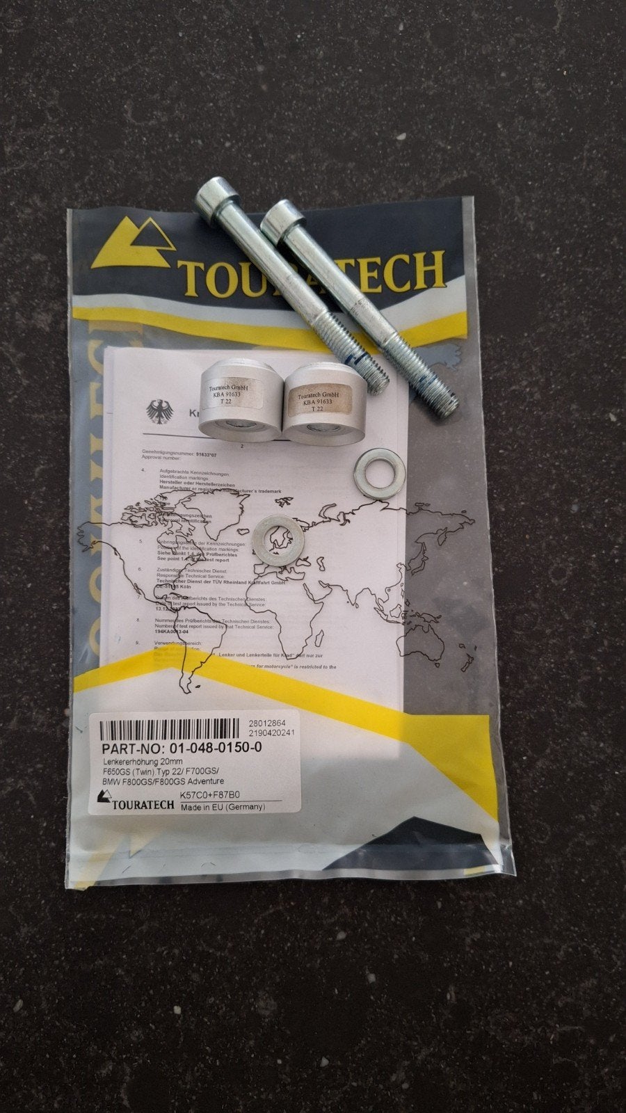Touratech 20mm Stuurverhoger BMW F650 F700 F800 GS GSA, Ophalen of Verzenden, Nieuw
