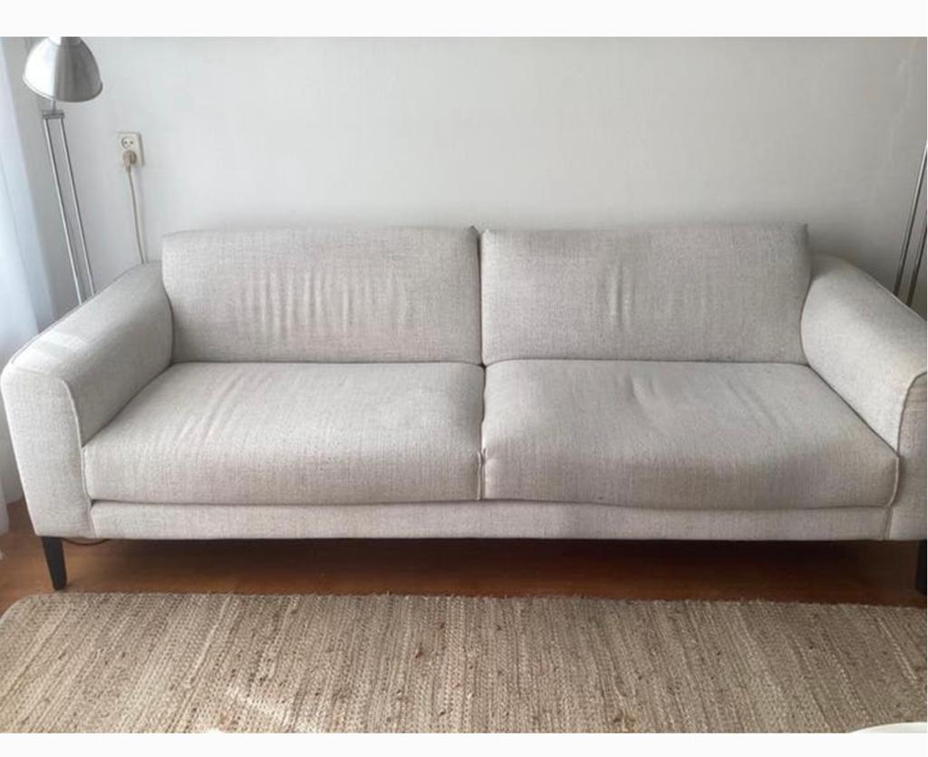 Beige montel bank gratis ophalen, Ophalen, Gebruikt, 75 tot 100 cm