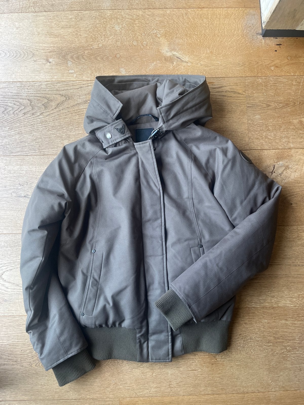 Stoere dames winterjas kort model van Airforce, maat L, Ophalen of Verzenden, Zo goed als nieuw, Grijs