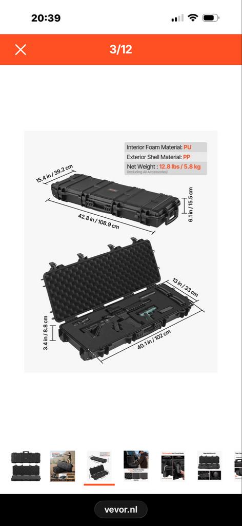 Hardcase wapenkofer / LD Systems Maui 28 G3 zuilen, Ophalen, Gebruikt, Speaker of Versterker, Flightcase