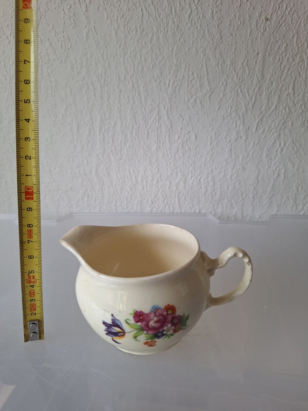 Antieke Gouds Blad Melkkan met Bloemmotief, Antiek en Kunst, Ophalen