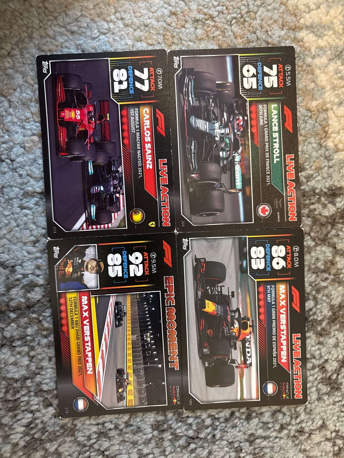 Topps Turbo Attax F1 2022 Kaarten - Max Verstappen, Sainz, Ophalen, Zo goed als nieuw, Meerdere kaarten