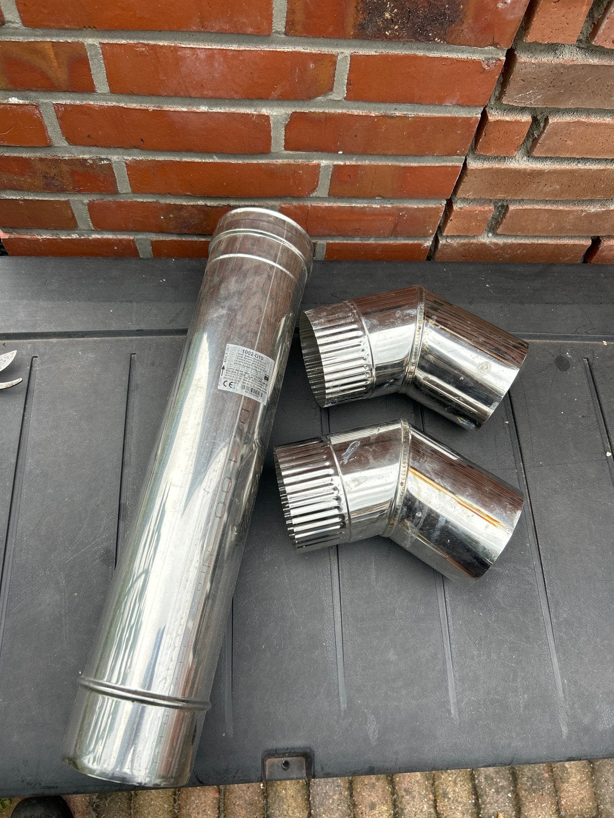 Rvs 100mm afvoer rookgasafvoer kachelpijp, Ophalen, Nieuw