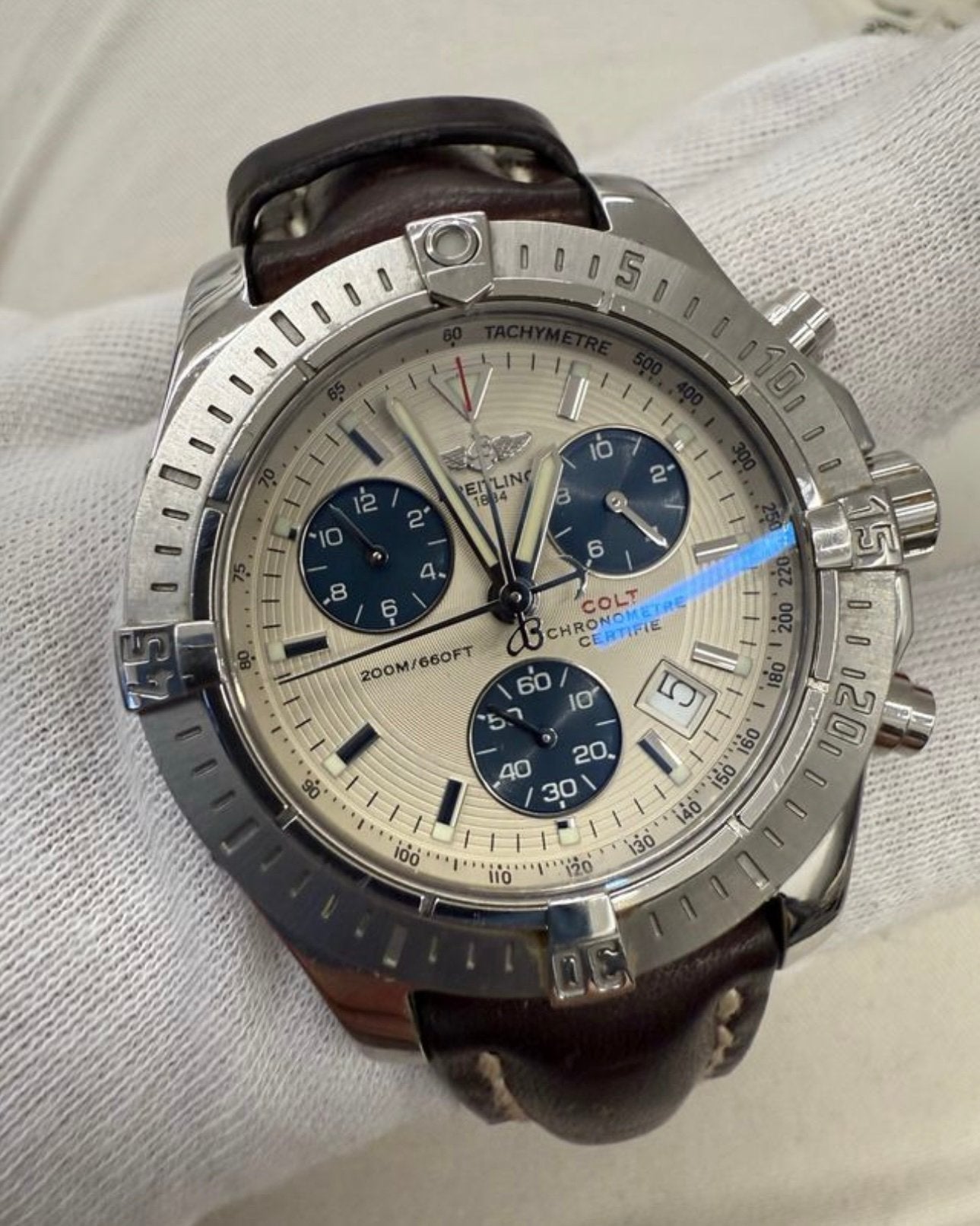 Breitling colt, Ophalen of Verzenden, Zo goed als nieuw, Staal, Breitling