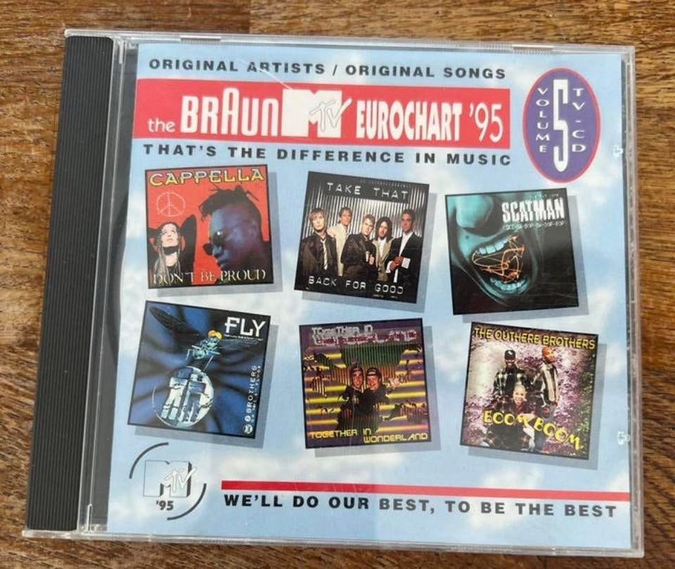CD Braun MTV Eurochart '95 deel 5, Ophalen of Verzenden, Zo goed als nieuw, Pop