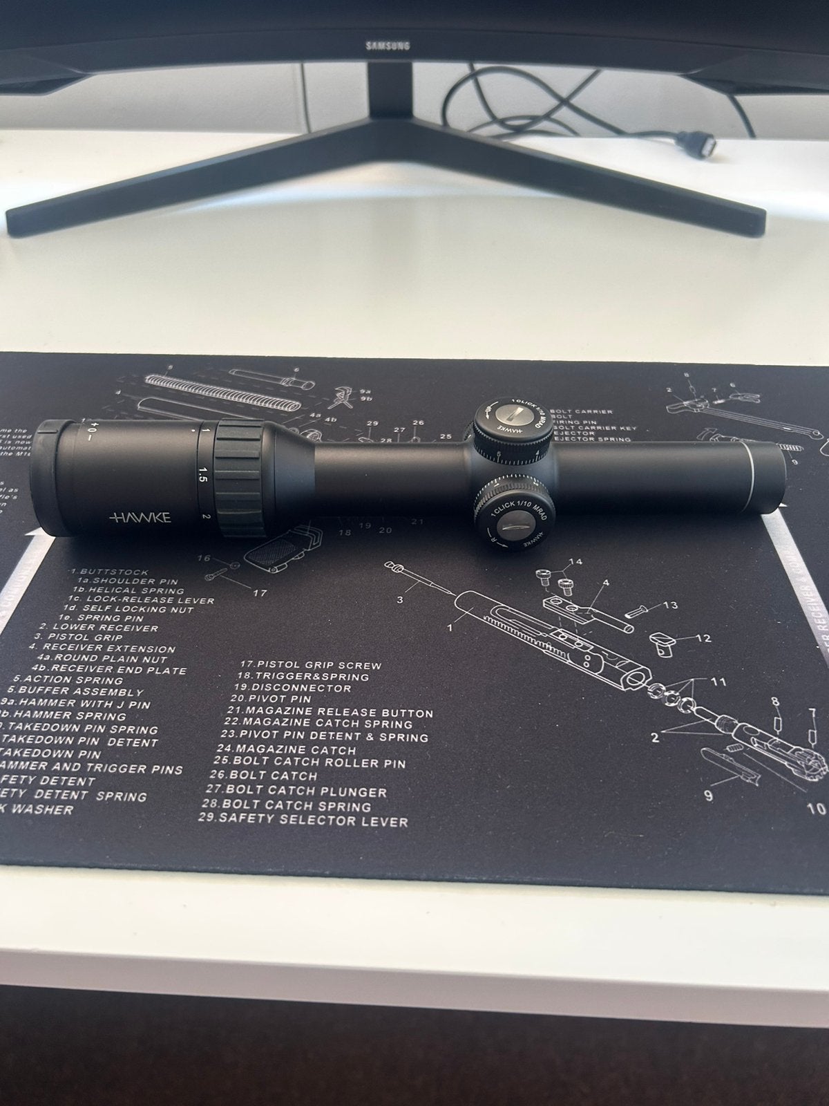 Hawke Endurance 30 WA 1-4x24 TACTICAL DOT, Ophalen of Verzenden, Zo goed als nieuw