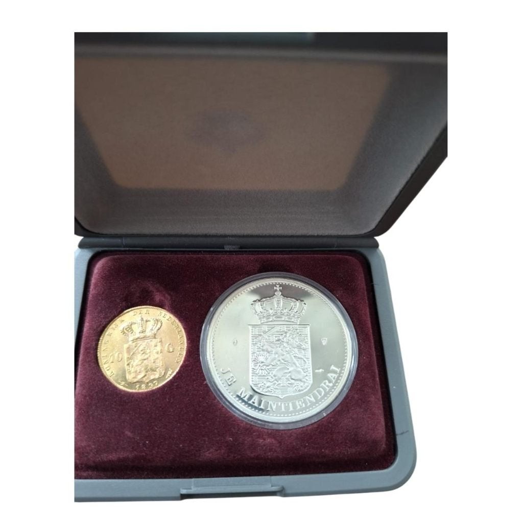 Nederland gouden tientje 1897 Wilhelmina (loshangend haar), Ophalen of Verzenden, Goud