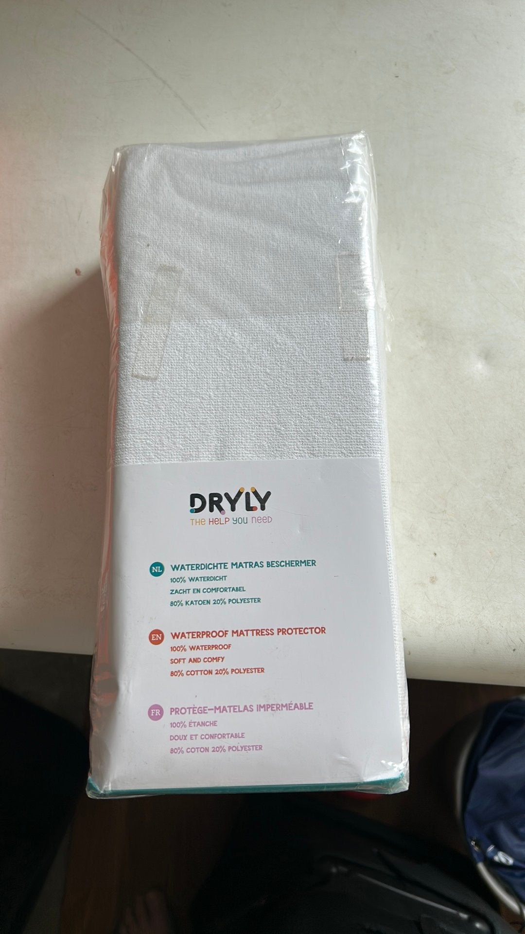 Waterdichte matrasbeschermer, Ophalen, Zo goed als nieuw, Eenpersoons, Wit