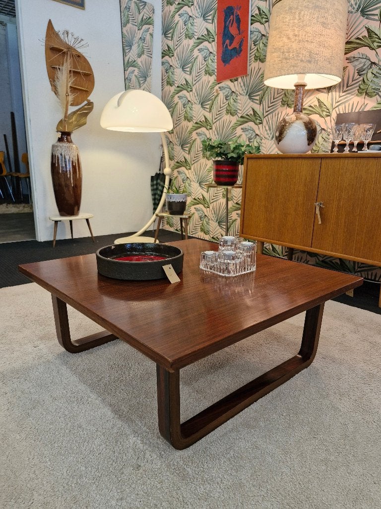 Deense Vintage Salontafel – Magnus Olesen (Palissander, Ophalen, Gebruikt, 100 tot 150 cm, .