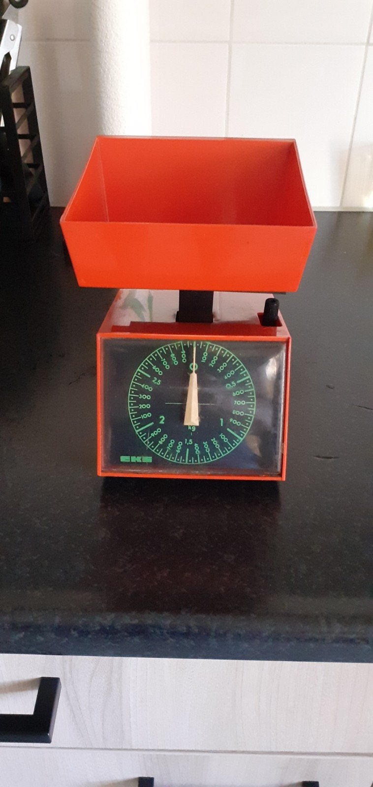 keuken weegschaal jaren 70, merk eks, Ophalen, Gebruikt, Kunststof, Overige merken