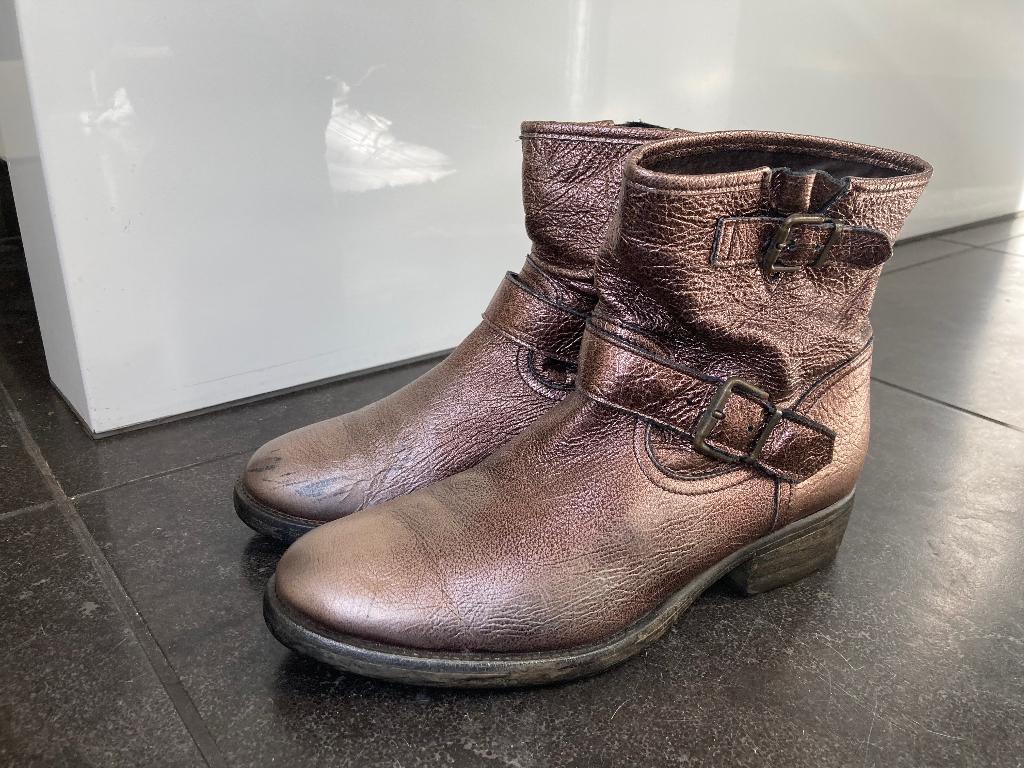 Poelman cowboy enkellaarsjes goud 40, Poelman, Overige kleuren, Lage of Enkellaarzen, Ophalen of Verzenden