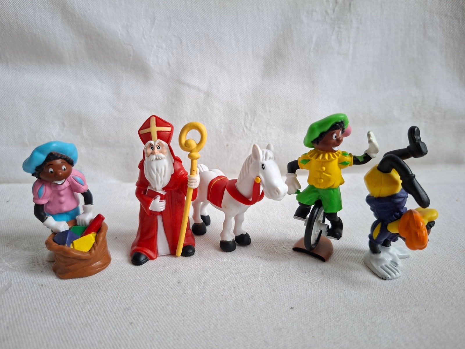 Blokker poppetjes Sinterklaas met Ozosnel en 3 zwarte Pieten, Diversen, Ophalen of Verzenden