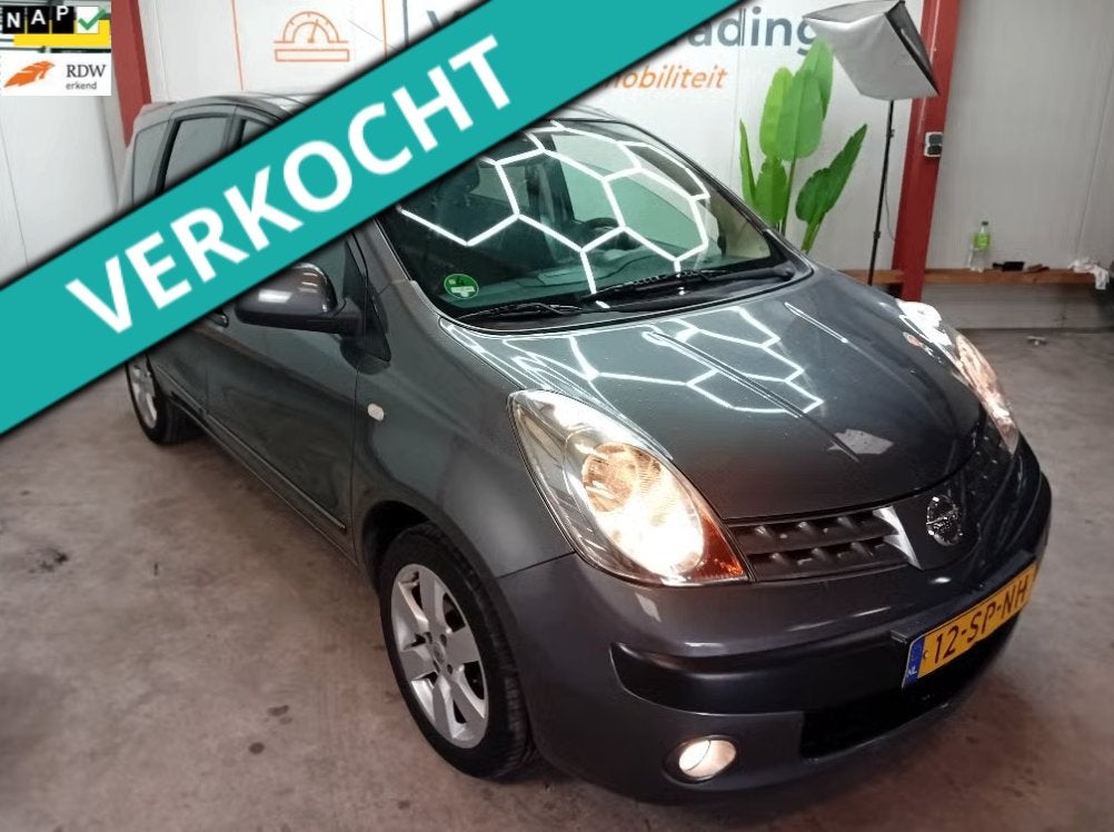 Nissan Note 1.6 16V BJ2006 AIRCO, Voorwielaandrijving, Elektrische ramen, Zwart, 4 cilinders