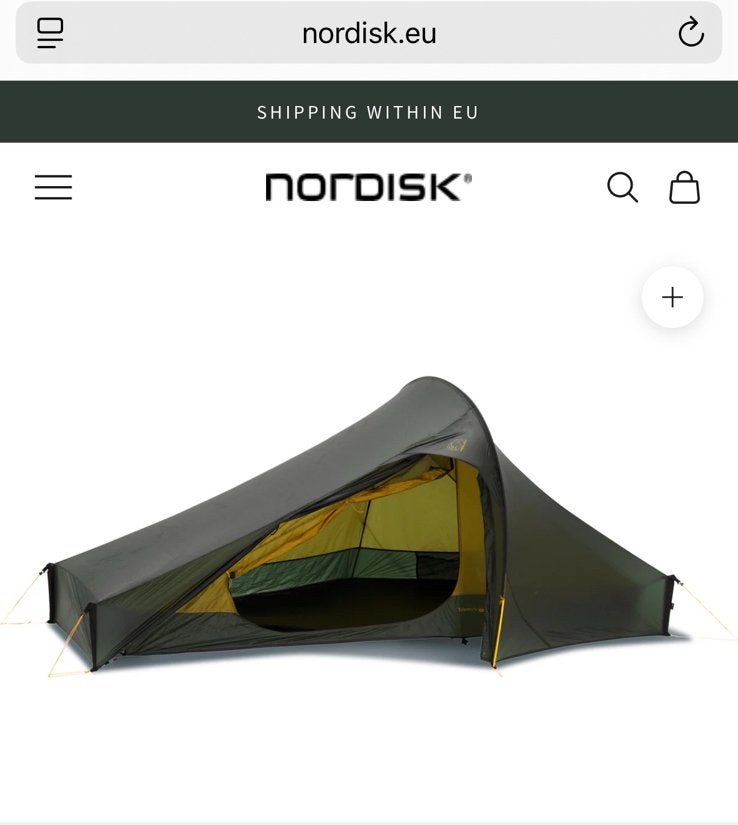 Nordisk Telemark 2LW met footprint, Ophalen of Verzenden, Zo goed als nieuw, Tot en met 2