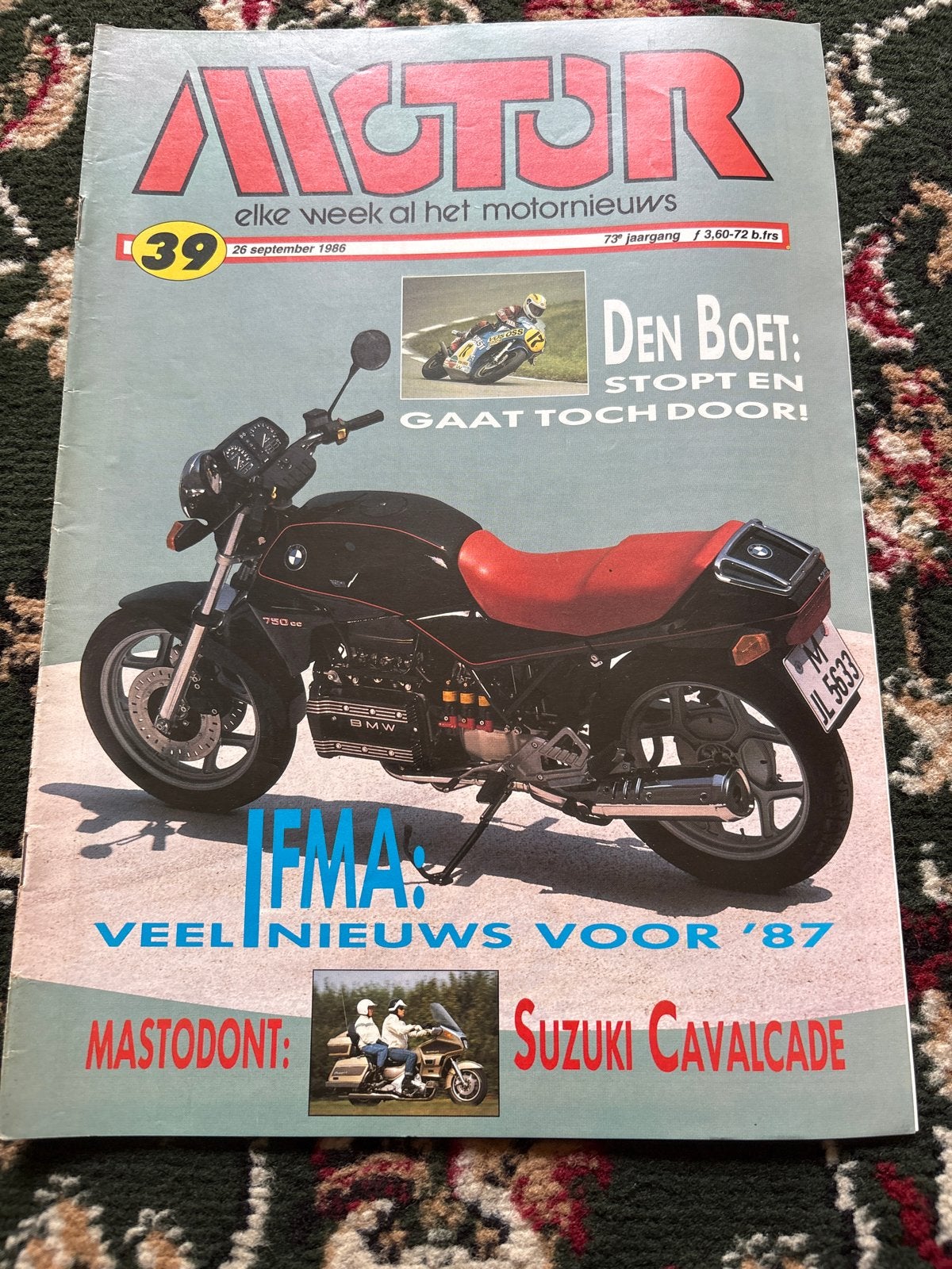 Motor Magazine - 26 september 1986 - BMW K750, Ophalen of Verzenden, Gelezen, Overige typen