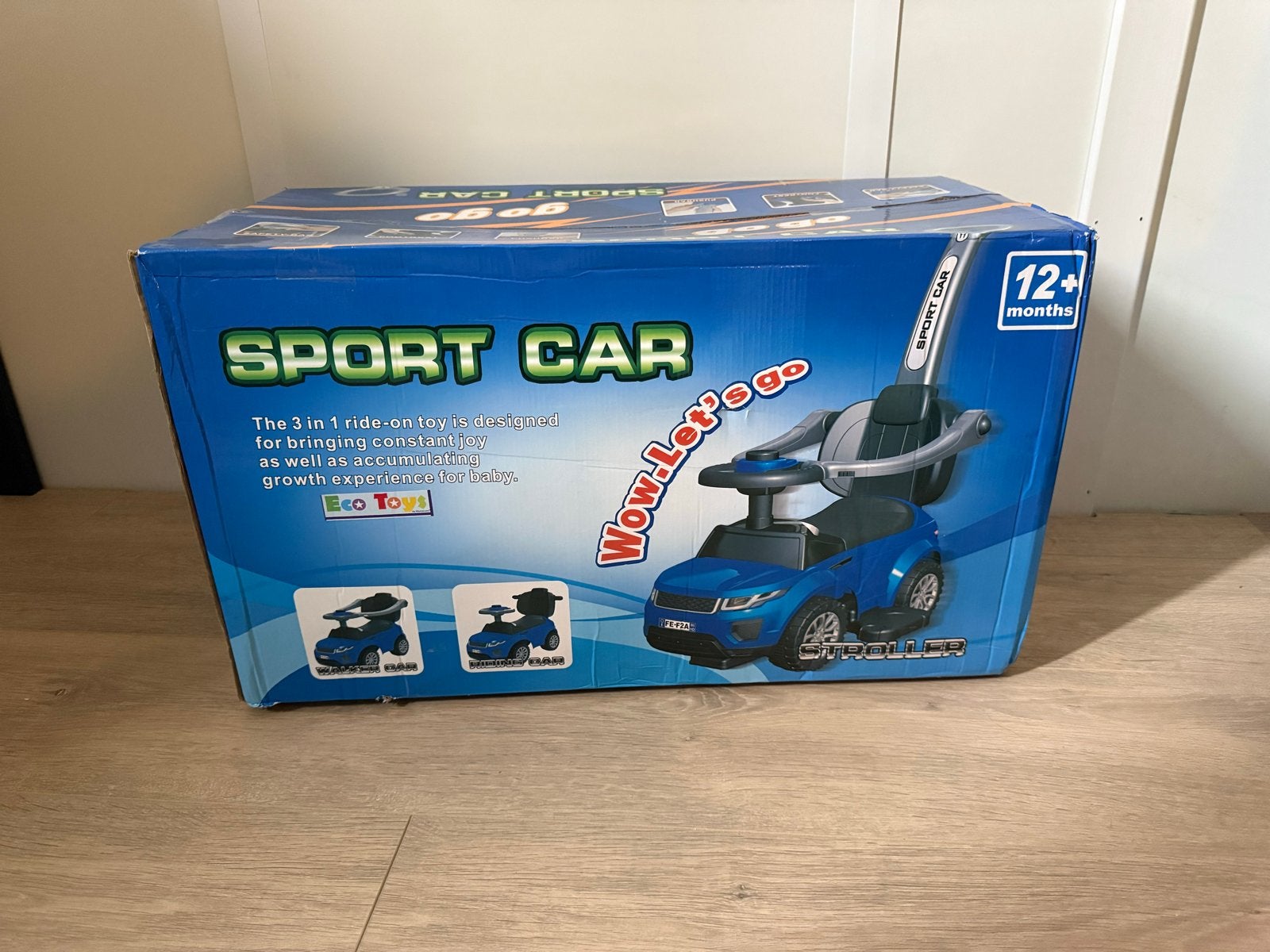 Eco Toys 3-in-1 Sport Car Loopauto/Duwvoertuig, Ophalen, Nieuw, Loopvoertuig
