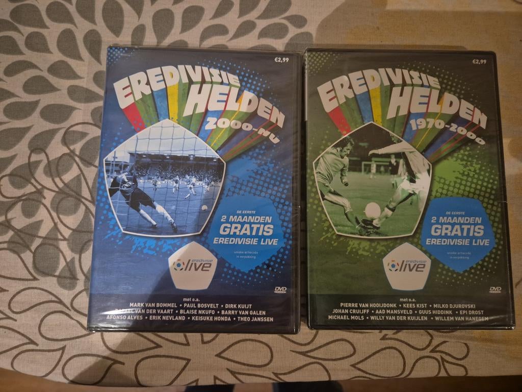 Eredivisie Helden DVD set 1970-2000 & 2000-..., Cd's en Dvd's, Dvd's | Sport en Fitness, Voetbal, Alle leeftijden, Ophalen of Verzenden
