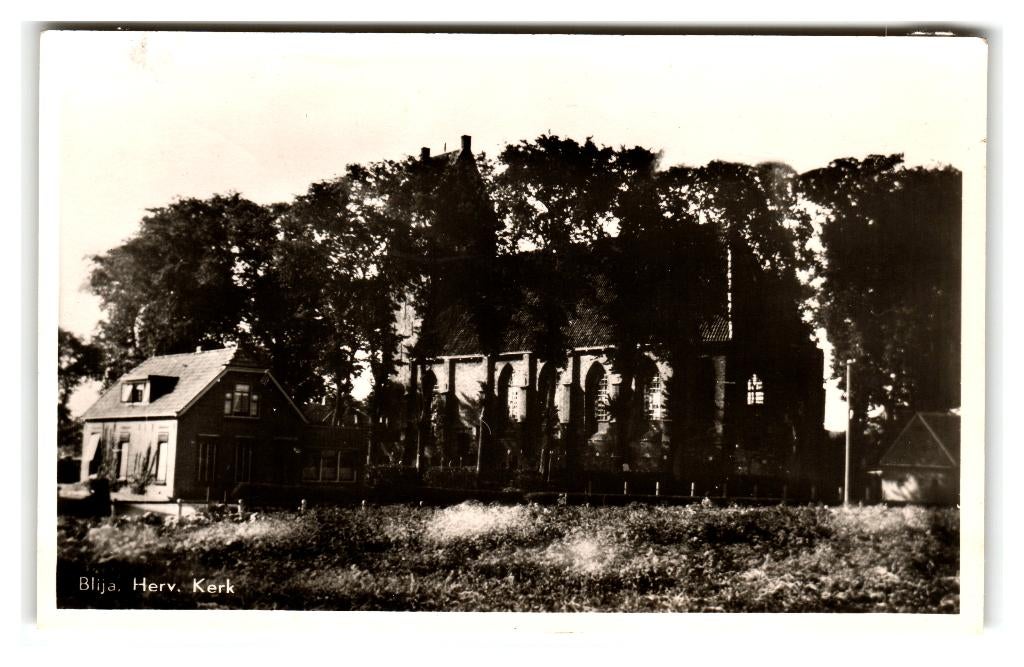 Blija, (tussen Ferwert en Holwerd) Herv. Kerk, Verzamelen, Verzenden, 1940 tot 1960, Gelopen, Friesland