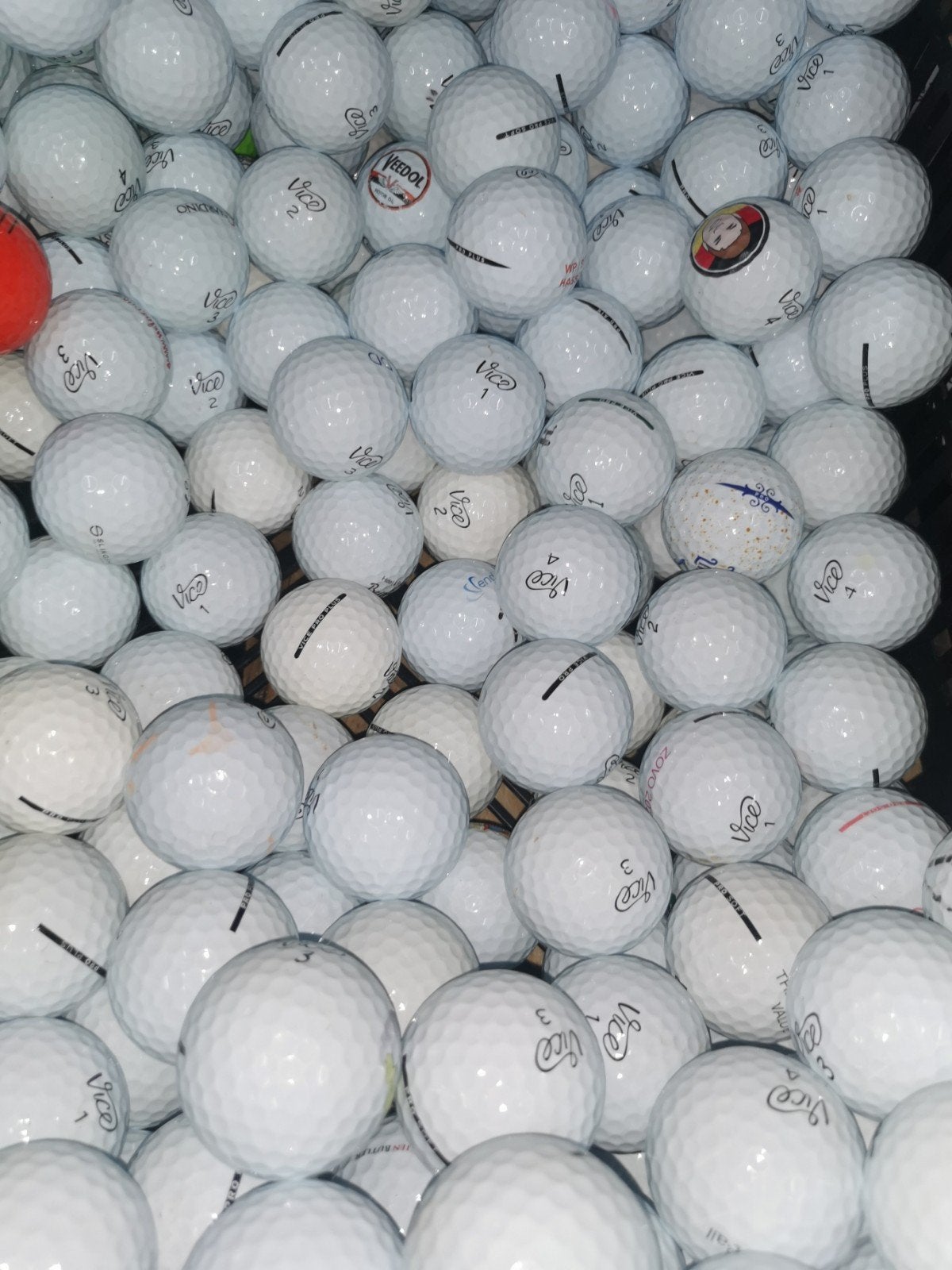 Vice pro golfballen 50 stuks AAAA kwaliteit, Ophalen of Verzenden, Zo goed als nieuw, Bal(len)