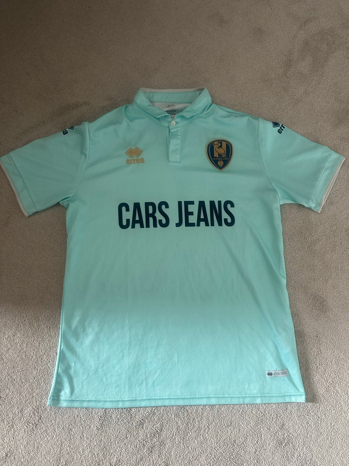 ADO Den Haag 3e shirt 2020/2021 XXL turquoise goud, Kleding | Heren, Ophalen of Verzenden, Zo goed als nieuw, Overige maten, Blauw