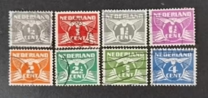 Nederland NVPH 169 t/m 176, Postzegels en Munten, Postzegels | Nederland, Ophalen of Verzenden, T/m 1940, Gestempeld