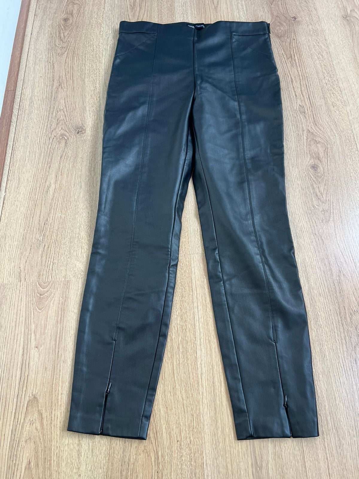 Zara zwarte nepleer leer leren broek l legging, Maat 42/44 (L), Ophalen of Verzenden, Zo goed als nieuw, X