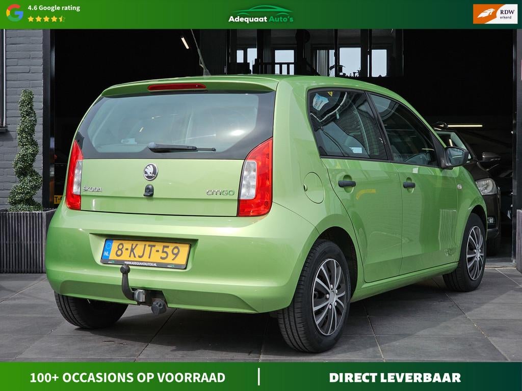 Skoda Citigo 1.0 Greentech Arctic|APK|NAP|Airco|Trekhaak, Auto's, Voorwielaandrijving, Euro 5, Stof, Gebruikt