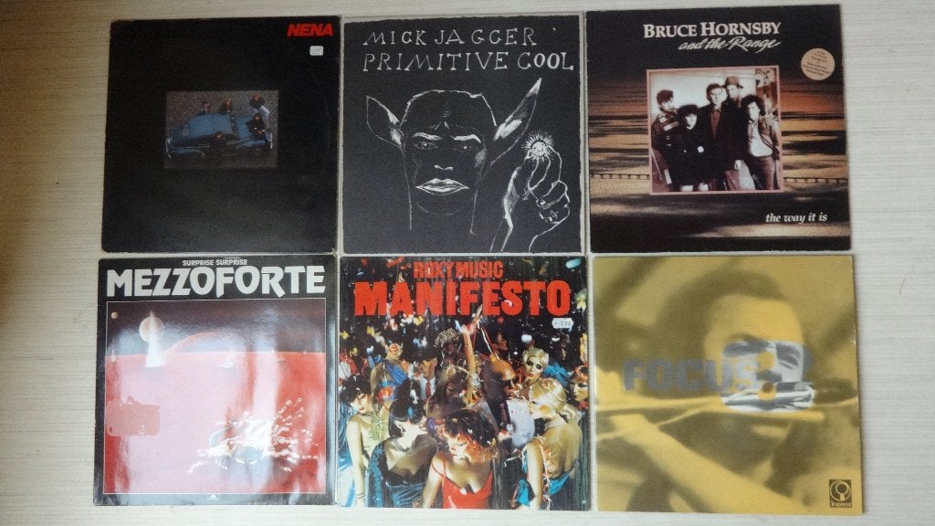36 lps -70/80-er jaren oa Focus,Janis Joplin,Bowie,the Doors, LP, Gebruikt, Pop, 12 inch