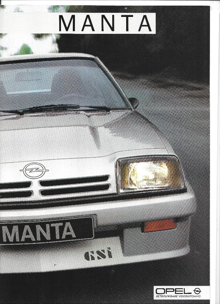 OPEL MANTA  1985, Boeken, Ophalen of Verzenden, Zo goed als nieuw, Opel