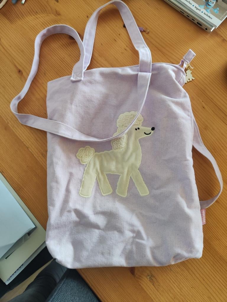 Poedel tas lila, Sieraden, Tassen en Uiterlijk, Ophalen, Zo goed als nieuw, Paars, Schoudertasje