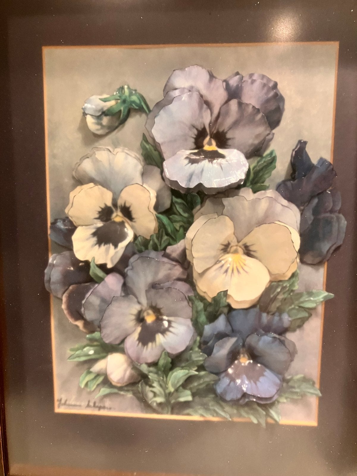 3D Schilderij Metalen Bloemen - Gesigneerd (41x51 cm), Ophalen of Verzenden, 50 tot 75 cm, Schilderij, 5 – 50