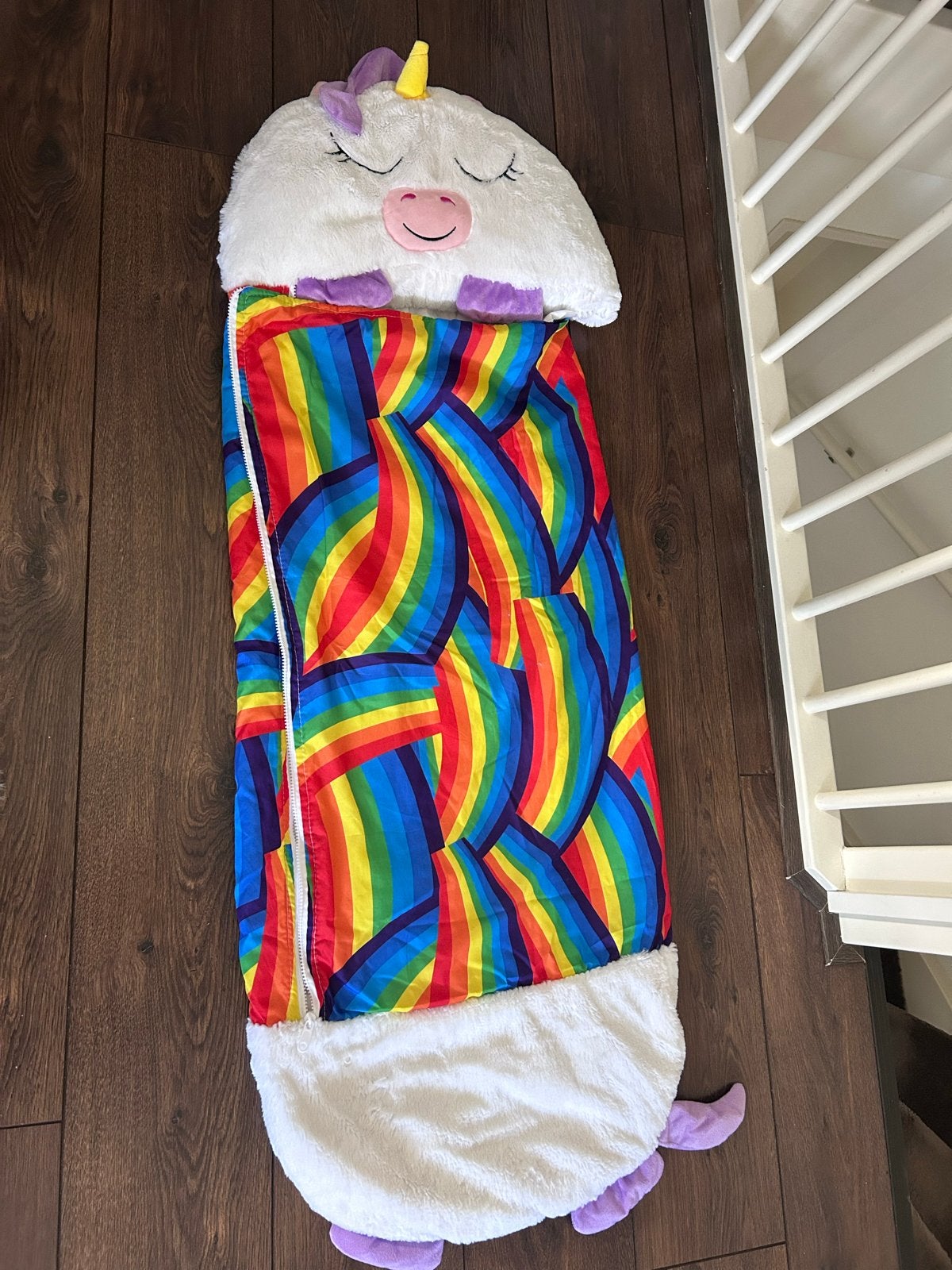 Slaapzak regenboog unicorn - Zacht en comfortabel, Caravans en Kamperen, Ophalen of Verzenden, Zo goed als nieuw