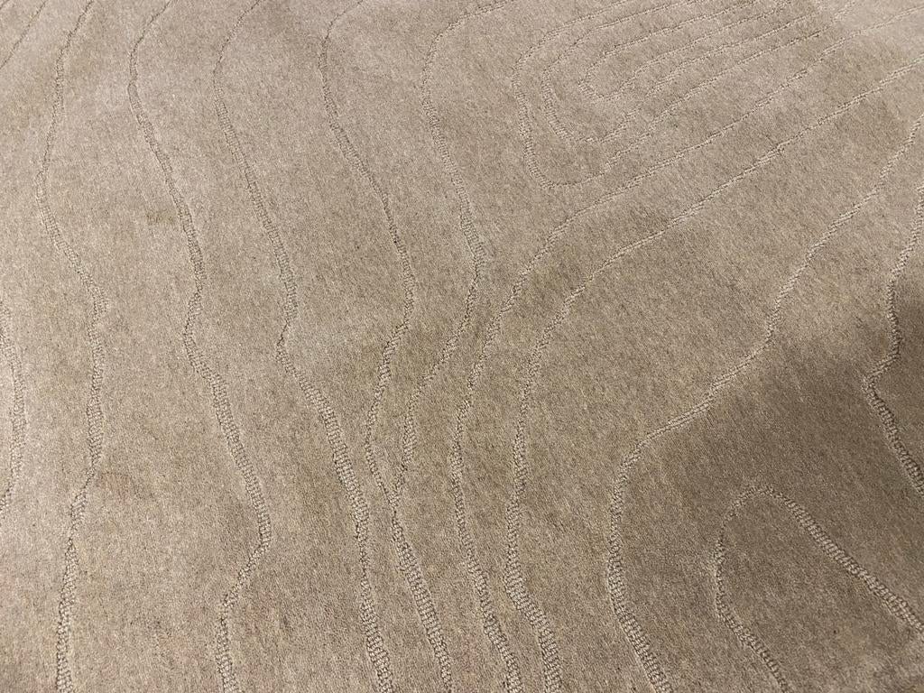 Vloerkleed beige 290x190 organische vorm pebble 100% wol, Ophalen, Beige, 150 tot 200 cm, Overige vormen