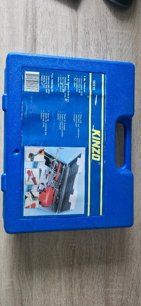 Kinzo soldeerset 100W met soldeerpistool en koffer, Ophalen of Verzenden, Gebruikt, Overige typen, Overige merken