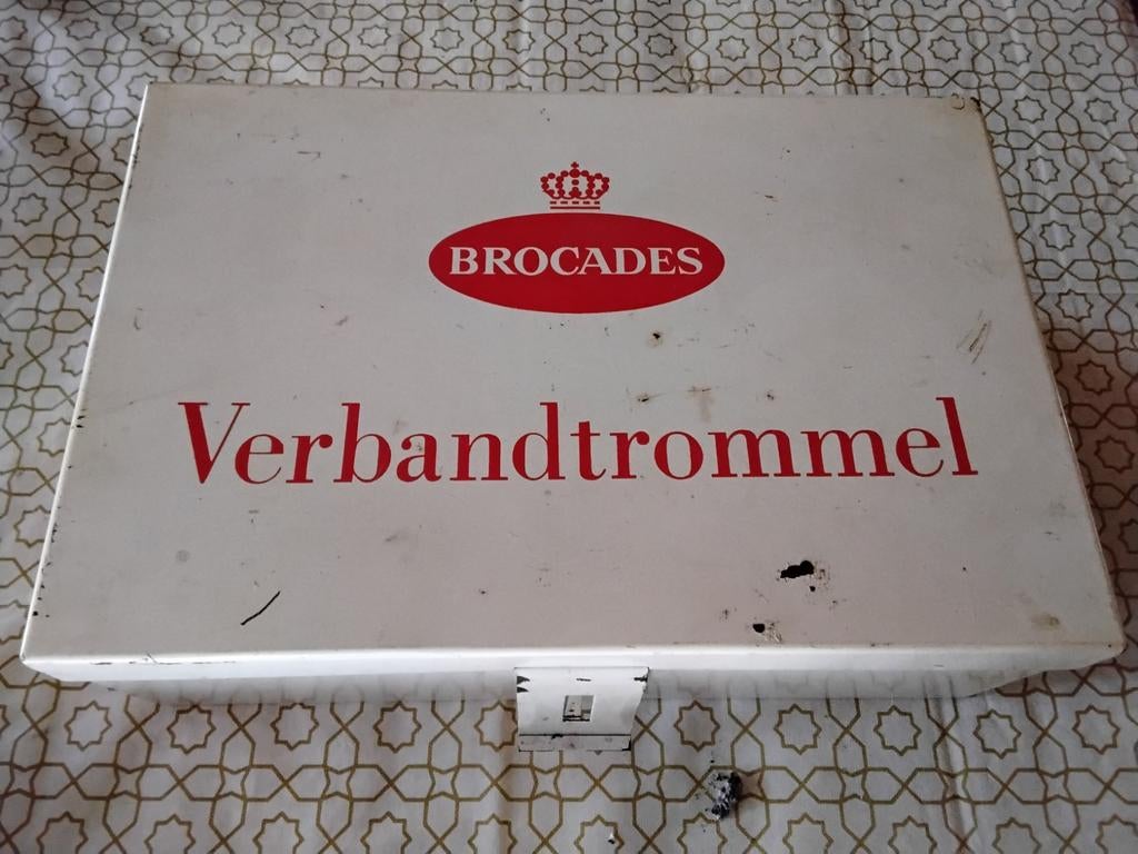 Oude verband trommel, Verzenden, Gebruikt, Reclamebord