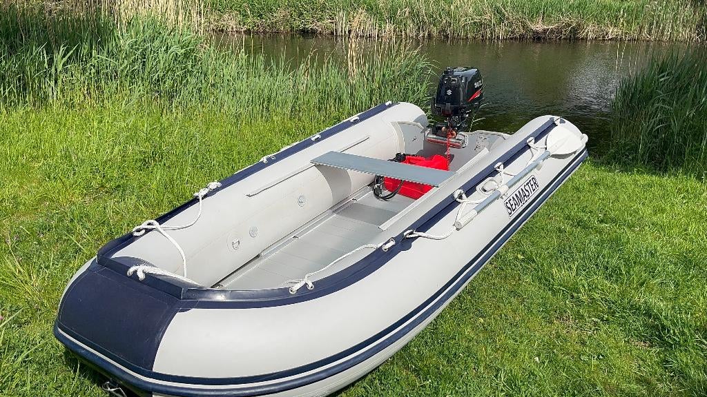 Seamaster rubberboot 300x152cm met 5 pk Suzuki, Ophalen, Zo goed als nieuw, Benzine, Aluminium
