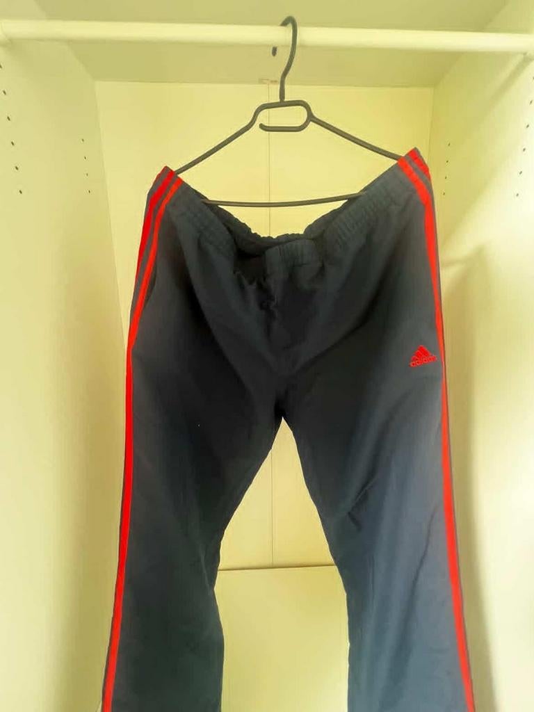 Adidas Track Pants Black/Red, Zwart, Maat 56/58 (XL), Ophalen of Verzenden, Zo goed als nieuw