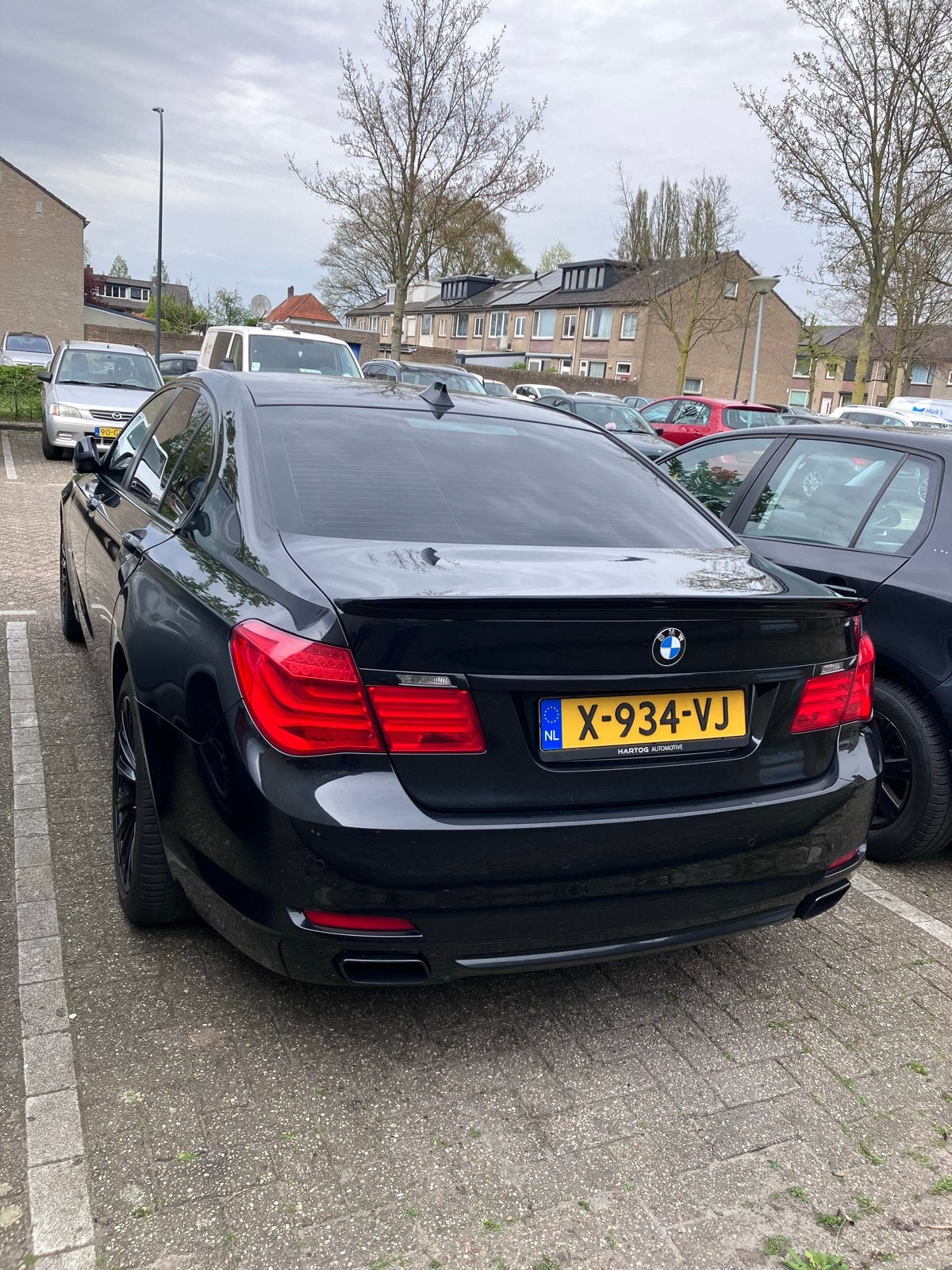 BMW 740i 2011 Zwart High Executive, Auto's, Euro 5, Achterwielaandrijving, Zwart, Leder