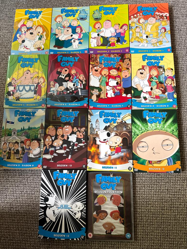 Family Guy DVD Collectie - Seizoen 1 t/m 14, Ophalen of Verzenden, Zo goed als nieuw, Vanaf 12 jaar, Boxset
