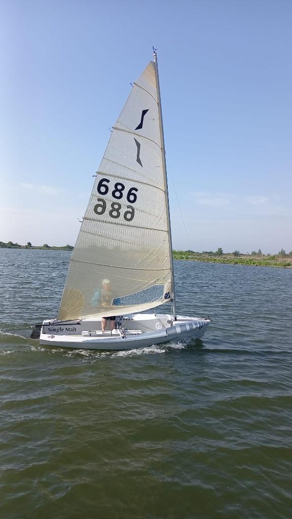 Solo Segeljolle, Watersport en Boten, Open zeilboten, Solo, Grootzeil, Ophalen of Verzenden
