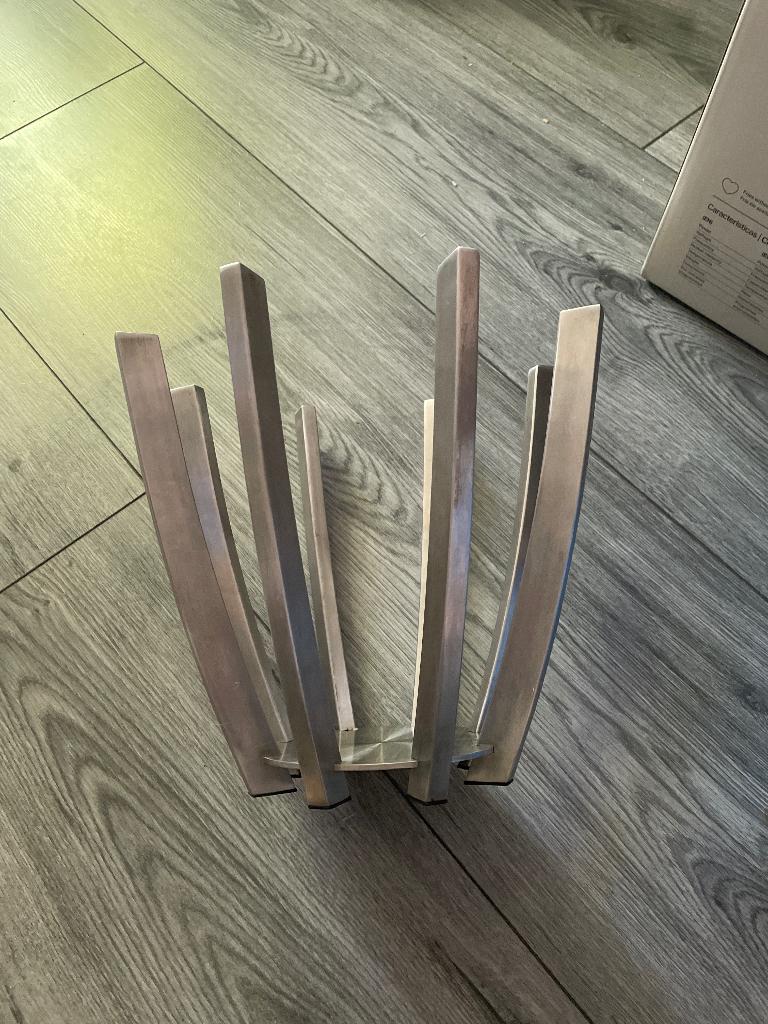 Fruitmand rvs Zack, Huis en Inrichting, Woonaccessoires | Schalen en Manden, Ophalen of Verzenden, Gebruikt, Overige vormen, Overige materialen