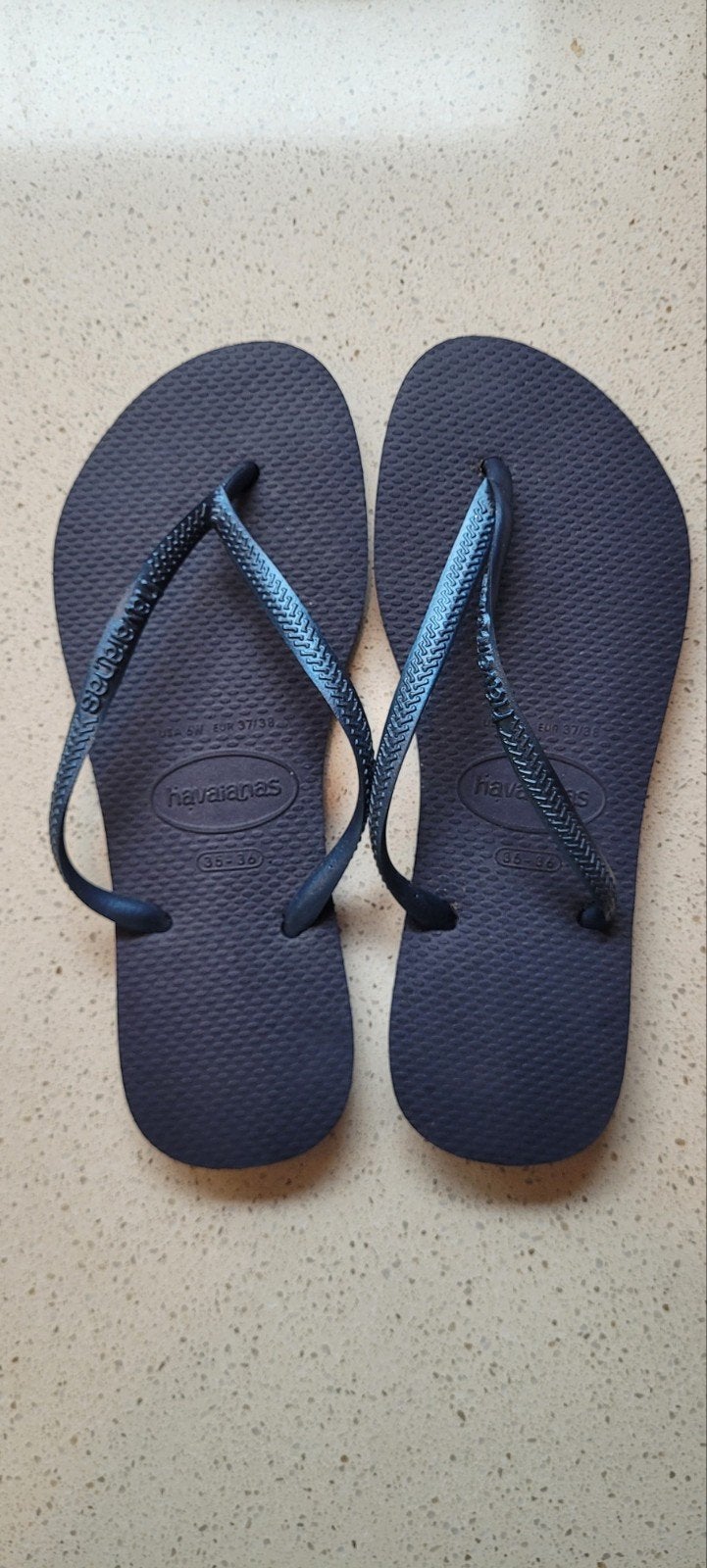 Nieuwe Havaianas 35-36 Slim Gloss FC USA 6W EUR 37/38, Slippers, Blauw, Nieuw, Ophalen of Verzenden