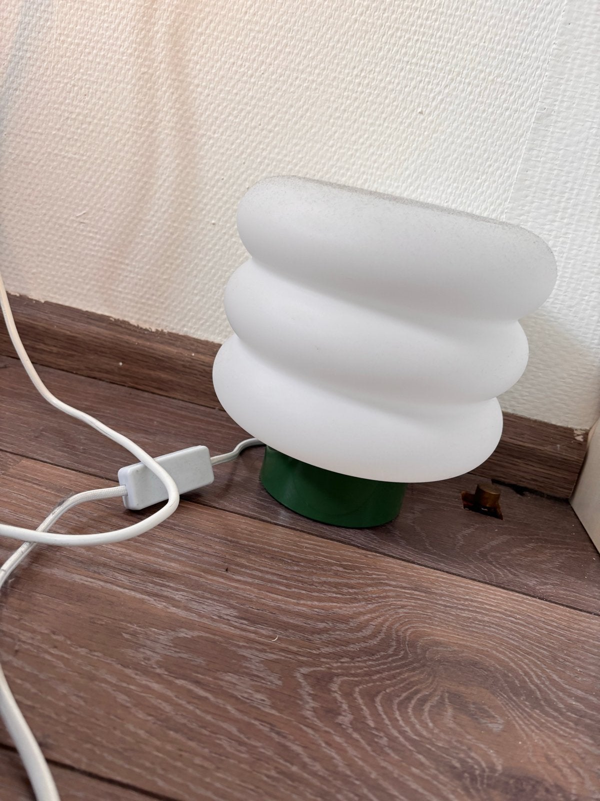 H&M Home Moderne glazen tafellamp met uniek design, Wit, Overige merken, Overige fittingen, Zo goed als nieuw