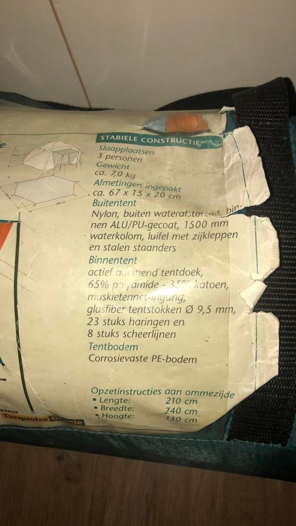 Iglo tent. Kamperen. Camping. Back pakcing, Caravans en Kamperen, Tenten, Ophalen of Verzenden, Gebruikt, Tot en met 3