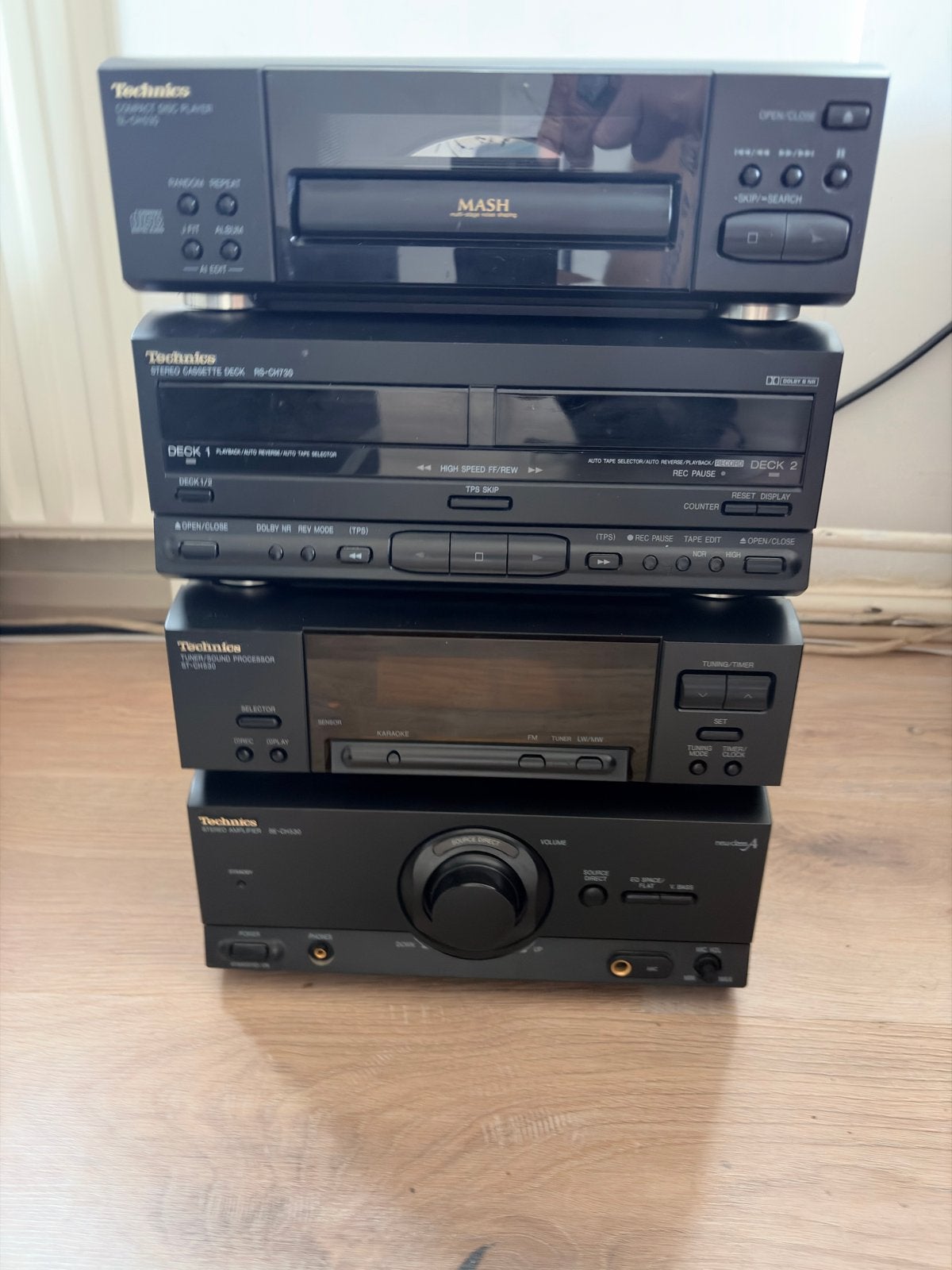 Complete Technics SC-CH530 set + Technics SB-CH530A Speakers, Cassettedeck, Losse componenten, Zo goed als nieuw, Ophalen